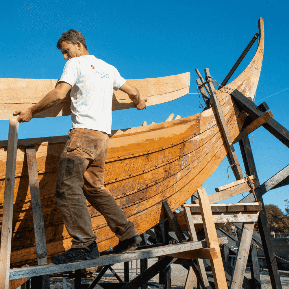 Vikingeskibsmuseet i Roskilde - Roskilde Havn - Havhingsten fra Glendalough - Museumsøen - bådbyggere